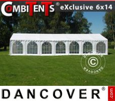 Juhlateltat Exclusive CombiTents® 6x14m 5-in-1, Valkoinen